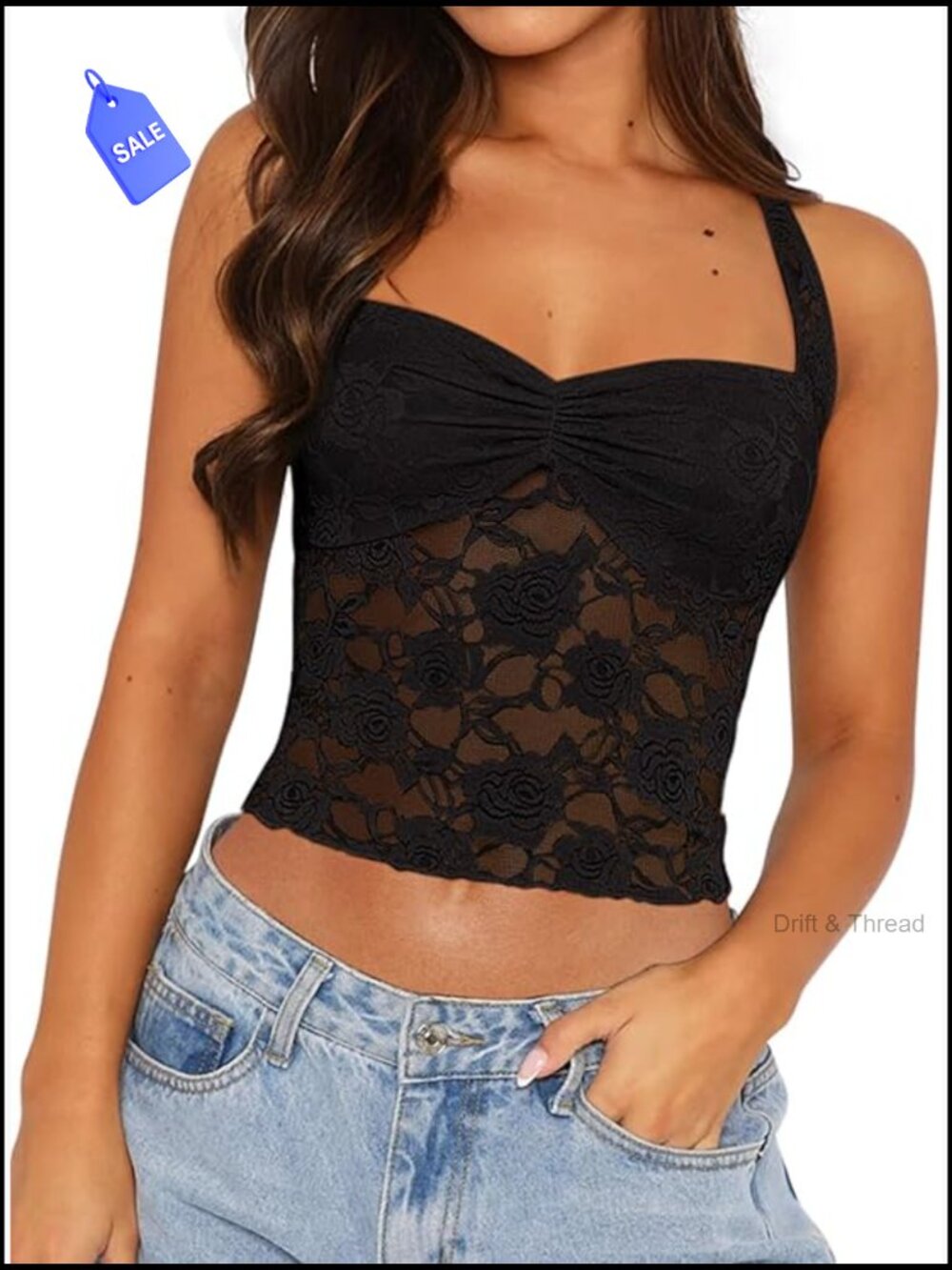 Lace Halter Crop Top with Adjustable Straps, Backless, Summer Fashion